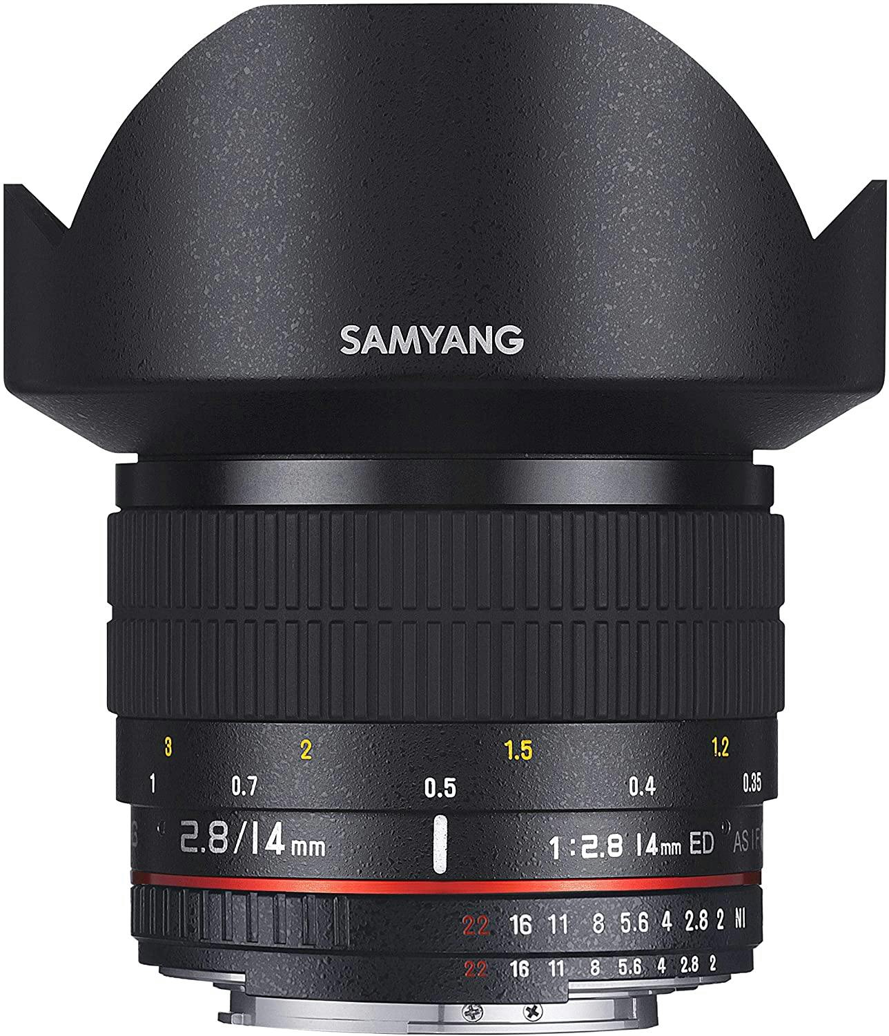 光学美品　SAMYANG 14mm F2.8 ED AS IF UMC 14mmF2.8NikonAE_RedRing_-